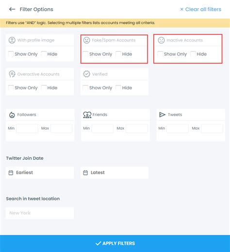 how to filter out replica sets that are inactive